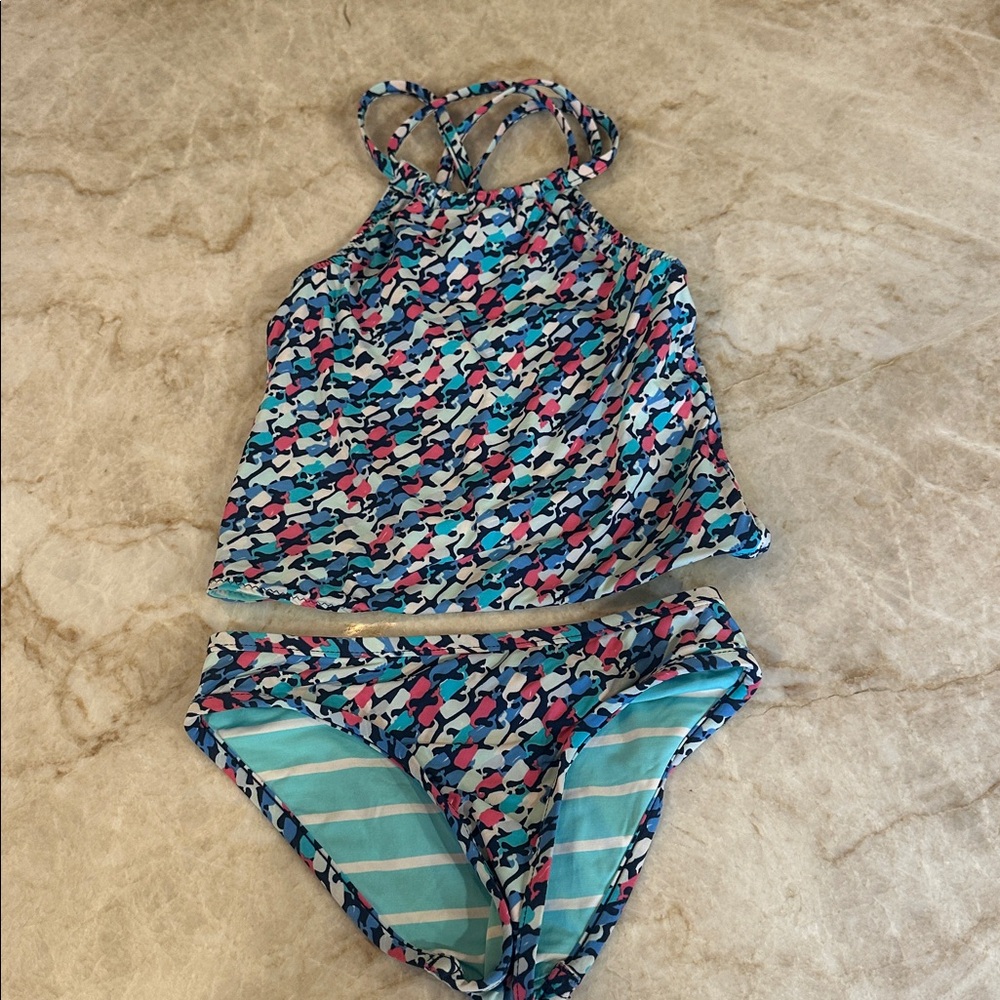 Colorful Patterned Tankini Set
